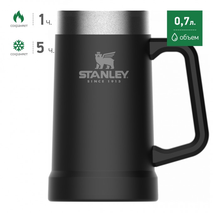 Пивная кружка STANLEY ADVENTURE 0,7L черный 10-02874-034 Пивная кружка STANLEY ADVENTURE 0,7L черный 10-02874-034