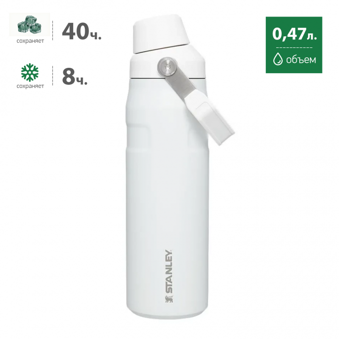 Термобутылка STANLEY GO ICEFLOW 0,47L () белая 10-12579-008