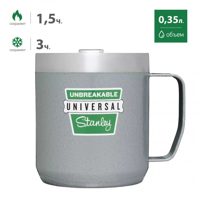 Термокружка STANLEY MILESTONES 1960 0,35L серо-голубой 10-09366-240 Термокружка STANLEY MILESTONES 1960 0,35L серо-голубой 10-09366-240