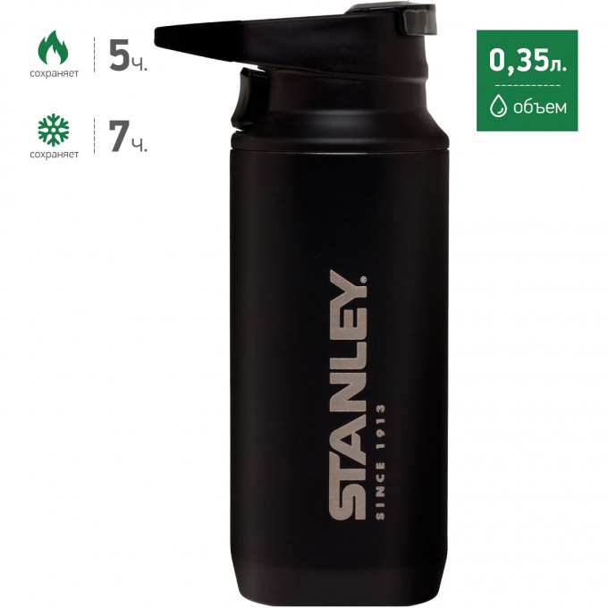 Термокружка STANLEY MOUNTAIN 0,35L с карабином черный 10-02284-004 Термокружка STANLEY MOUNTAIN 0,35L с карабином черный 10-02284-004
