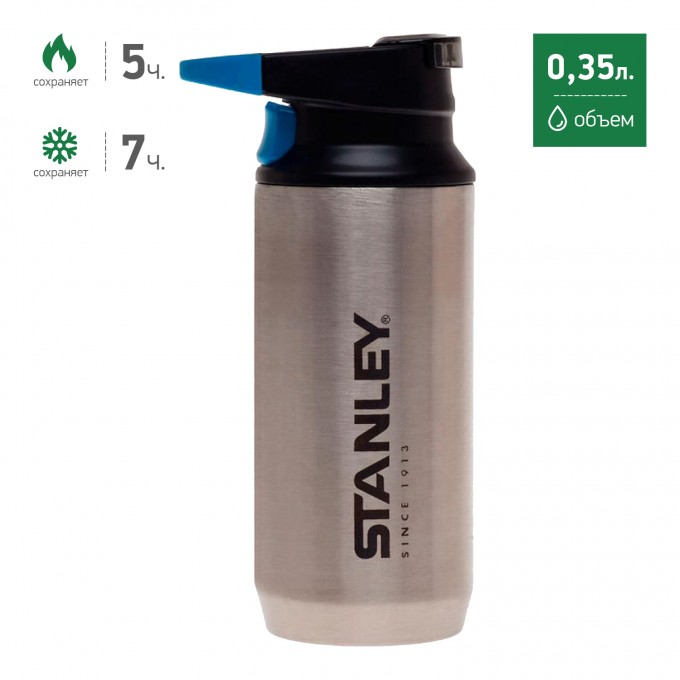 Термокружка STANLEY MOUNTAIN 0,35L с карабином стальной 10-02284-003 Термокружка STANLEY MOUNTAIN 0,35L с карабином стальной 10-02284-003