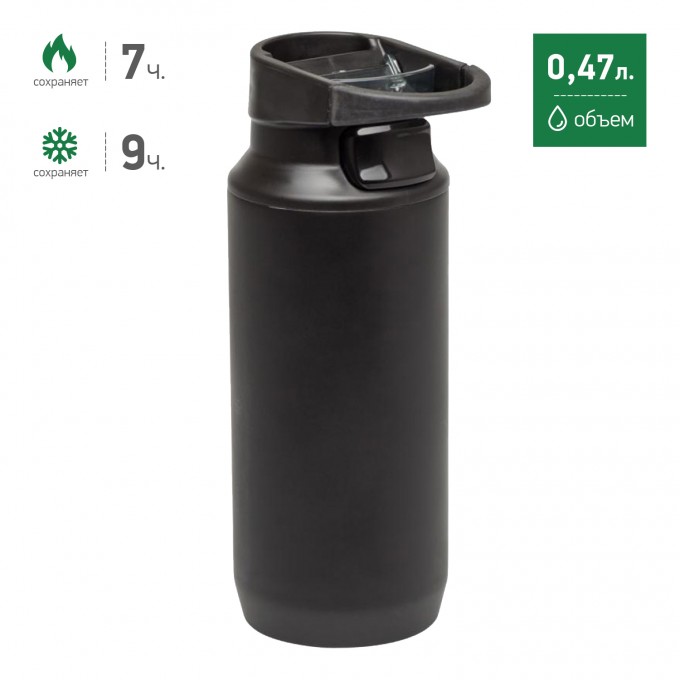Термокружка STANLEY MOUNTAIN 0,47L черный 10-02285-004 Термокружка STANLEY MOUNTAIN 0,47L черный 10-02285-004