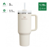 Термокружка STANLEY QUENCHER H2.0 1,18L (10-11913-088) с трубочкой, бежевая Термокружка STANLEY QUENCHER H2.0 1,18L (10-11913-088) с трубочкой, бежевая
