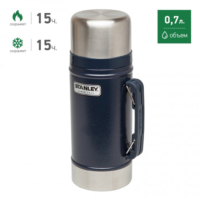 Термос для еды STANLEY LEGENDARY CLASSIC 0,7L синий 10-01229-027 Термос для еды STANLEY LEGENDARY CLASSIC 0,7L синий 10-01229-027