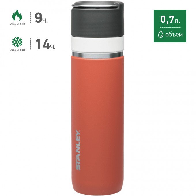 Термокружка STANLEY CERAMIVAC 0,7L коралловый 10-03108-012 Термокружка STANLEY CERAMIVAC 0,7L коралловый 10-03108-012