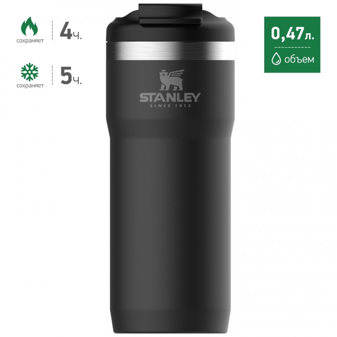 Термокружка STANLEY CLASSIC TWIN LOCK 0,47L черный 10-06443-016 Термокружка STANLEY CLASSIC TWIN LOCK 0,47L черный 10-06443-016