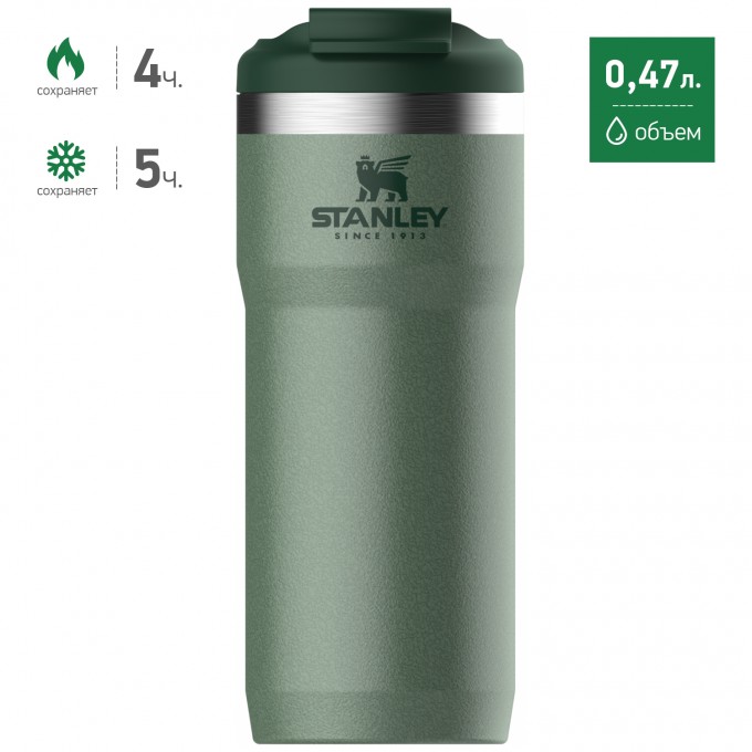 Термокружка STANLEY CLASSIC TWIN LOCK 0,47L зеленый 10-06443-015 Термокружка STANLEY CLASSIC TWIN LOCK 0,47L зеленый 10-06443-015