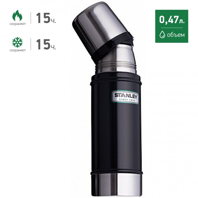 Термос STANLEY CLASSIC 0,47L черный 10-01228-028 Термос STANLEY CLASSIC 0,47L черный 10-01228-028