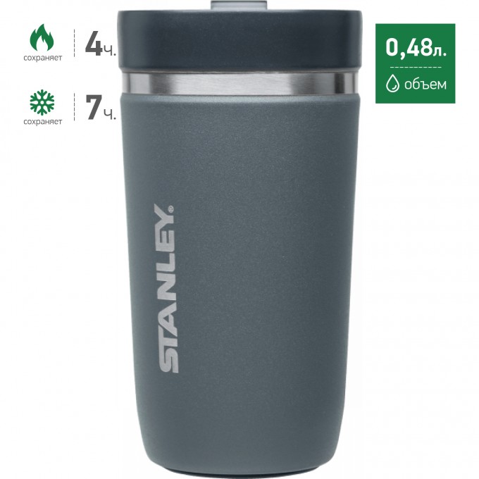 Термостакан STANLEY CERAMIVAC 0,48L серый 10-03110-008 Термостакан STANLEY CERAMIVAC 0,48L серый 10-03110-008