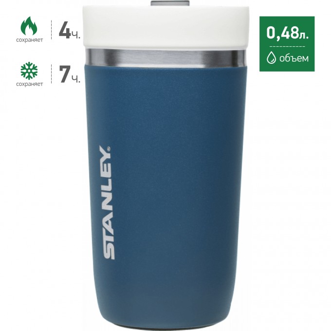 Термостакан STANLEY CERAMIVAC 0,48L синий 10-03110-007 Термостакан STANLEY CERAMIVAC 0,48L синий 10-03110-007